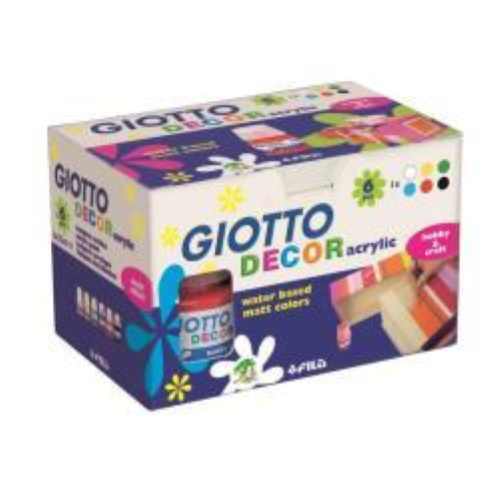 CF6X25ML GIOTTO DECOR ACRYLIC MATT ASSORTITI